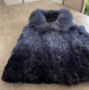 Real Fox & Rabbit Fur Vest ALBERTO MAKALI
